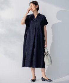 自由区 【WEB限定・洗える・XSサイズあり】シャドウサッカー ワンピース