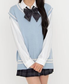 WEGO 【SCHOOLITEM】ラインスクールニットベスト