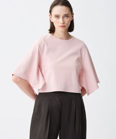 uncrave ダブルフェイスジャージー ハンカチスリーブトップス