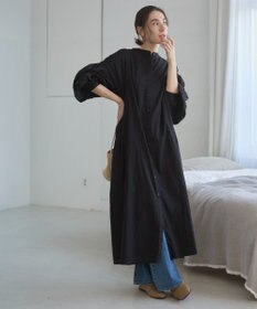 WEGO 【ANGIE VINTAGE】ボリュームスリーブ バンドカラー シャツワンピース