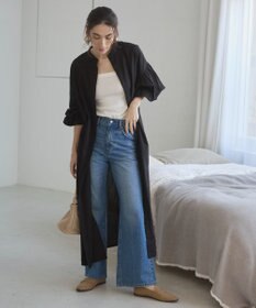 WEGO 【ANGIE VINTAGE】ボリュームスリーブ バンドカラー シャツワンピース