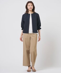 J.PRESS LADIES 麻シェルドライ ワイド ストレート パンツ