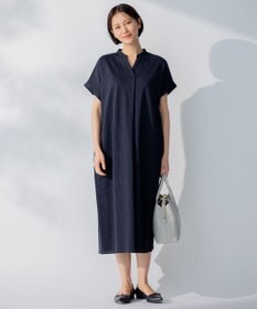 自由区 【WEB限定・洗える・XSサイズあり】シャドウサッカー ワンピース