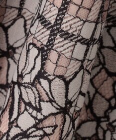 ANY SIS 【洗える】フラワーレースチェックパネル スカート