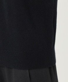 23区 【R(アール)】ウールカシミヤ パールトリム 襟付き五分袖ニット