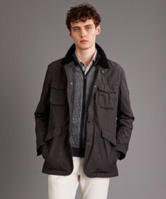 JOSEPH ABBOUD 【軽量】ワックスクロス ブルゾン グレー系