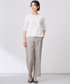 J.PRESS LADIES 【セットアップ対応・洗える・UV加工・吸水速乾】OXIJEWELストレッチ ストレート パンツ