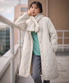 ANY L 【マフラー付き】キルトリバーシブルコート