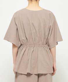 uncrave コットンリネンボイル ペプラムブラウス