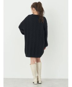 earth music&ecology 袖ファーケーブルミニワンピース