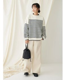 CRAFT STANDARD BOUTIQUE 洗えるモールニットボーダープルオーバー