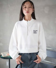 WEGO ハーフジップショートスウェット