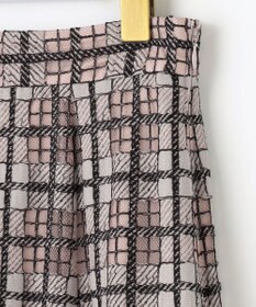 ANY SIS 【洗える】フラワーレースチェックパネル スカート