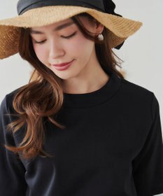 Tiaclasse L 【小倉優子さん着用・洗える・接触冷感・汗ジミ防止】“サマさまカットソー”ハーフスリーブベーシックトップス