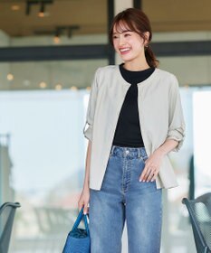 Tiaclasse L 【小倉優子さん着用・洗える・接触冷感・汗ジミ防止】“サマさまカットソー”ハーフスリーブベーシックトップス