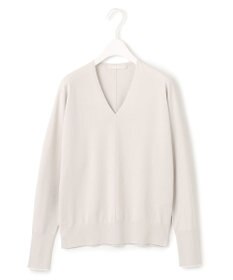 ICB L 【洗える】シンセティックハイゲージ Vネックニット