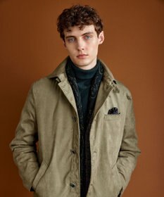 JOSEPH ABBOUD 【ストレッチ/ダウンライナー付JAPAN素材】 2WAYスウェードダウン ブルゾン