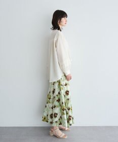 YECCA VECCA 2way裾アレンジパール釦ブラウス