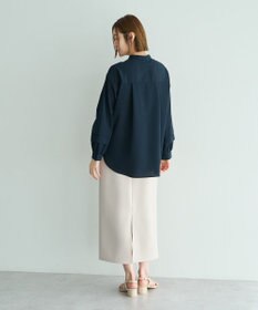 YECCA VECCA 2way裾アレンジパール釦ブラウス