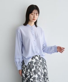 YECCA VECCA 2way裾アレンジパール釦ブラウス