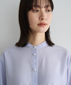 YECCA VECCA 2way裾アレンジパール釦ブラウス