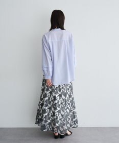 YECCA VECCA 2way裾アレンジパール釦ブラウス