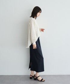 YECCA VECCA 2way裾アレンジパール釦ブラウス