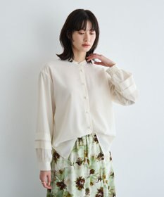 YECCA VECCA 2way裾アレンジパール釦ブラウス