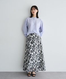 YECCA VECCA 2way裾アレンジパール釦ブラウス