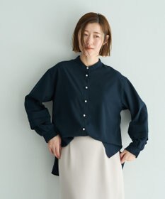 YECCA VECCA 2way裾アレンジパール釦ブラウス