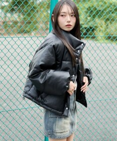 WEGO 【25秋冬新作】PUスタンドパファーブルゾン