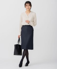 23区 【CLASSY.1月号掲載/洗える】ウールライクカルゼ タイト スカート