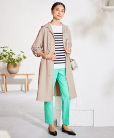 自由区 【接触冷感・UVカット・吸水速乾】シェルタリングオックステーパード パンツ