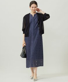 自由区 S 【洗える】フラワータイルレース ワンピース