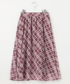 Feroux 楊柳チェックフレア スカート
