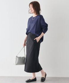 ANY 【洗濯機可】ジョーゼット裏起毛Vネックプルオーバー