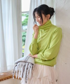 WEGO 【WEB限定/25年秋冬新作/洗濯OK/毛玉レス】タートルネックニット