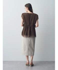 YECCA VECCA チュールギャザーブラウス