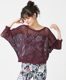 Chacott Chacott BALANCE【ノーソーイングニット】7分袖メッシュニットTシャツ