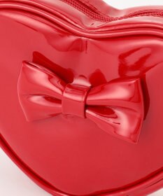 ANY KIDS エナメルハート型 ショルダーバッグ