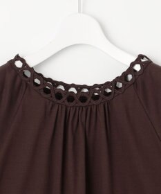 自由区 S 【洗える】コード刺繍 カットソー