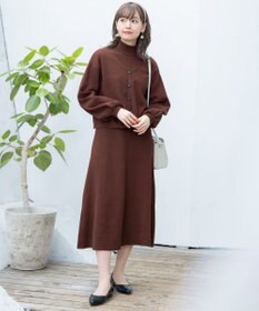 Tiaclasse 【洗える】大人上品なニットカーデ＋ワンピースセット