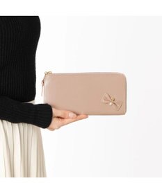 LANVIN en Bleu ペアル 薄マチLファスナー長財布