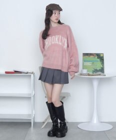 WEGO モヘアタッチBROOKLYNロゴニット
