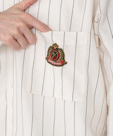 WEGO 【ユニセックス着用ITEM/MLサイズ展開】オックスフォードエンブレムシャツ（LS）