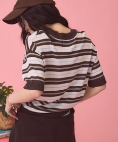 AMERICAN HOLIC 【PENNEY'S】レトロボーダー半袖ニット