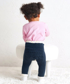 MIKI HOUSE HOT BISCUITS 【70-100cm】 おしりフリル 9分丈ベビースパッツ