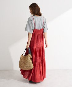 Green Parks シャーリングティアードキャミワンピース