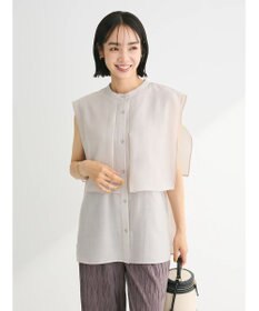 Green Parks レイヤードノースリーブブラウス