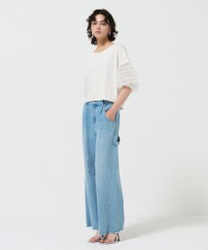 GRACE CONTINENTAL チュールフリルスリーブトップ